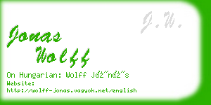 jonas wolff business card